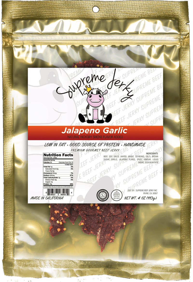 Supreme Beef Jerky Jalapeno Garlic 4oz