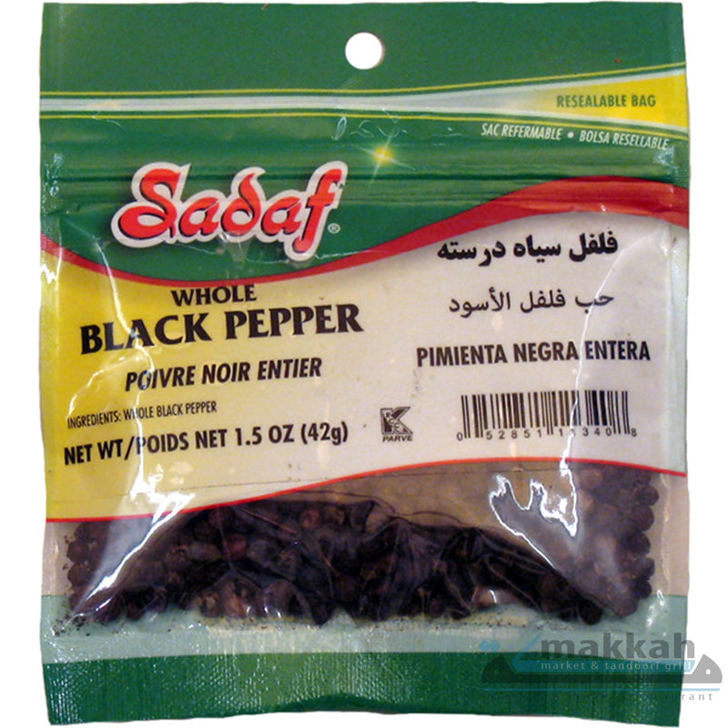 Sadaf Black Pepper Whole 42g