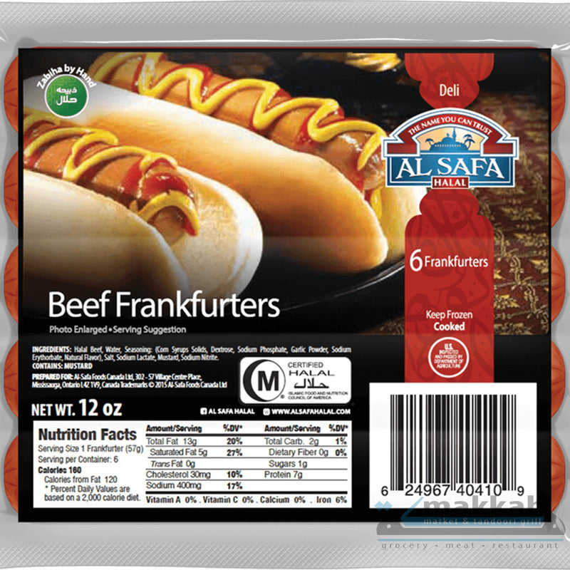 Al Safa Beef Frank Jumbo 12oz