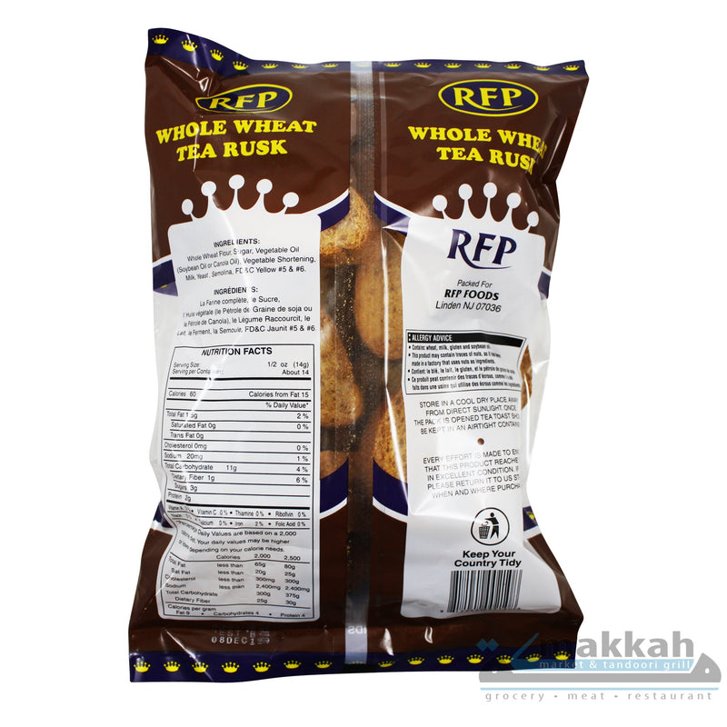 RFP Tea Rusk Whole Wheat 7oz